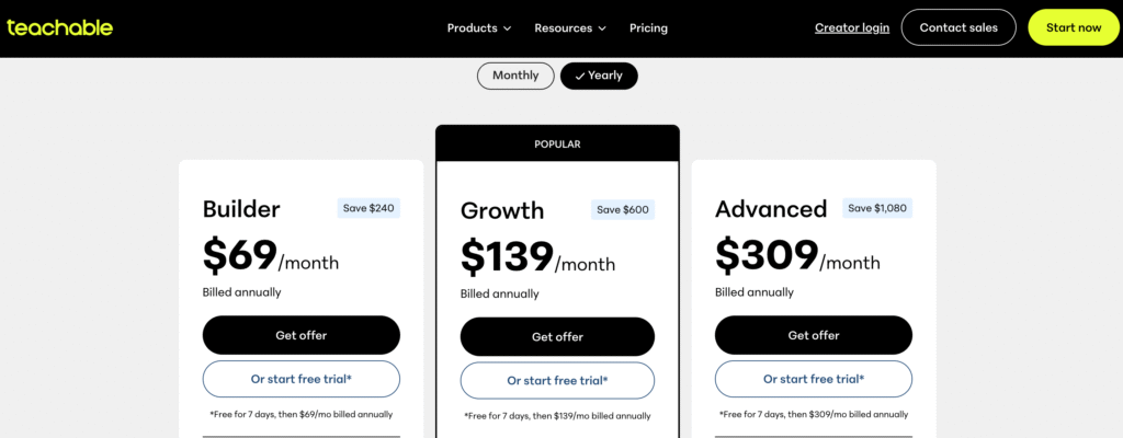 Teachable Black Friday Pricing